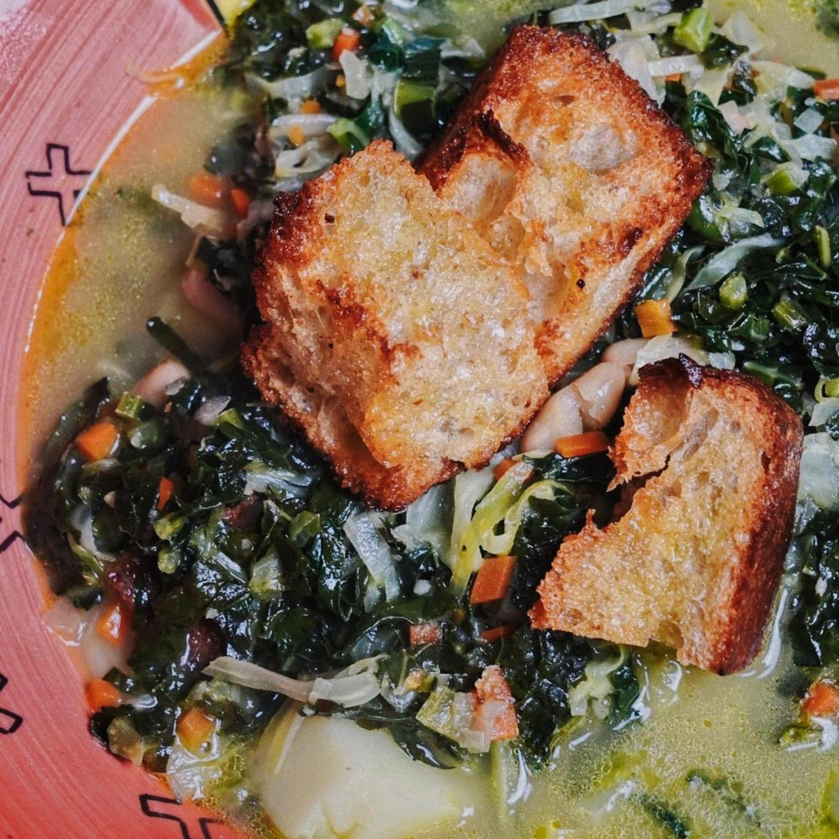 Tuscan Bean, Kale and Bread Soup