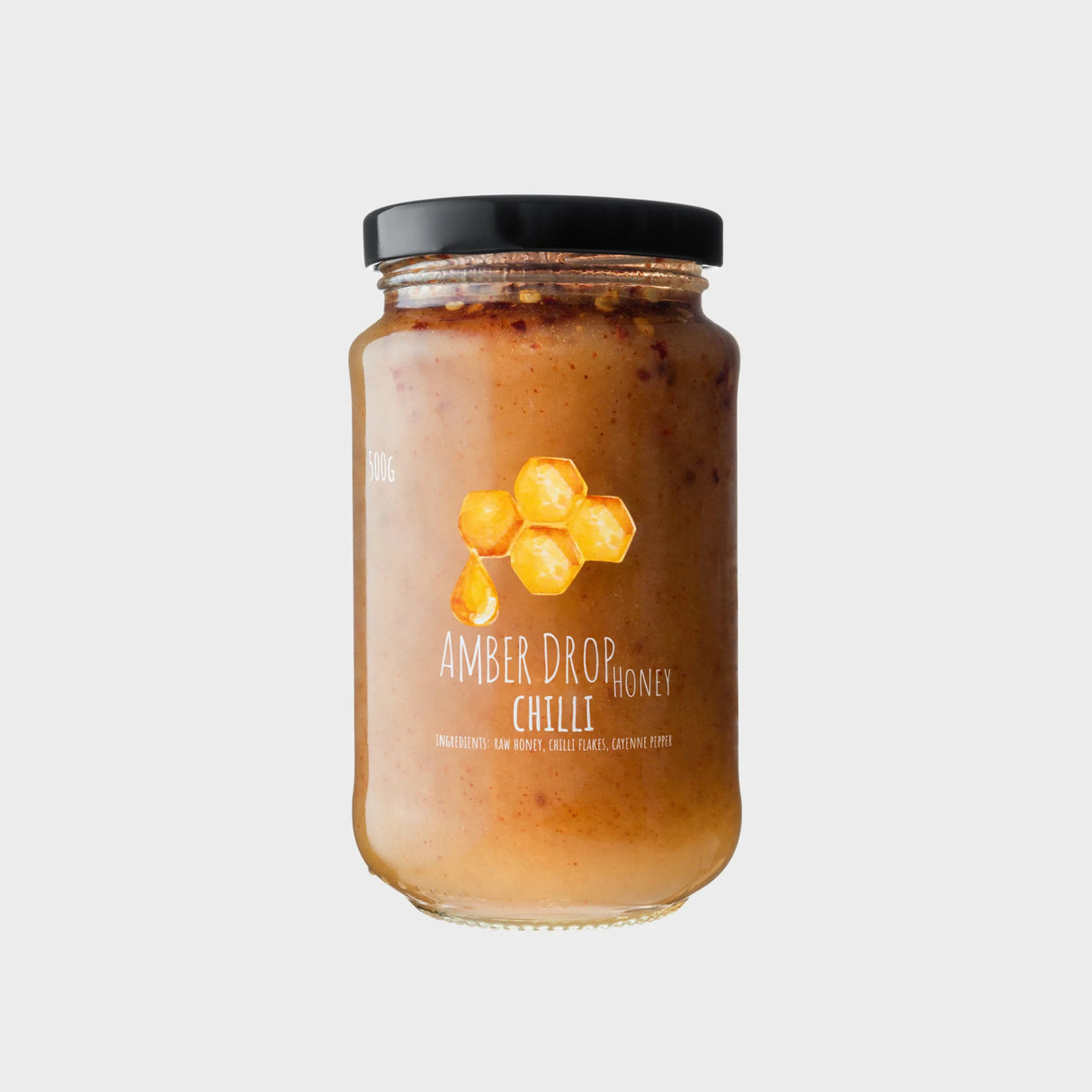 Honey - 100% Raw - 500g Chilli - Locally Sourced (Amber Drop)
