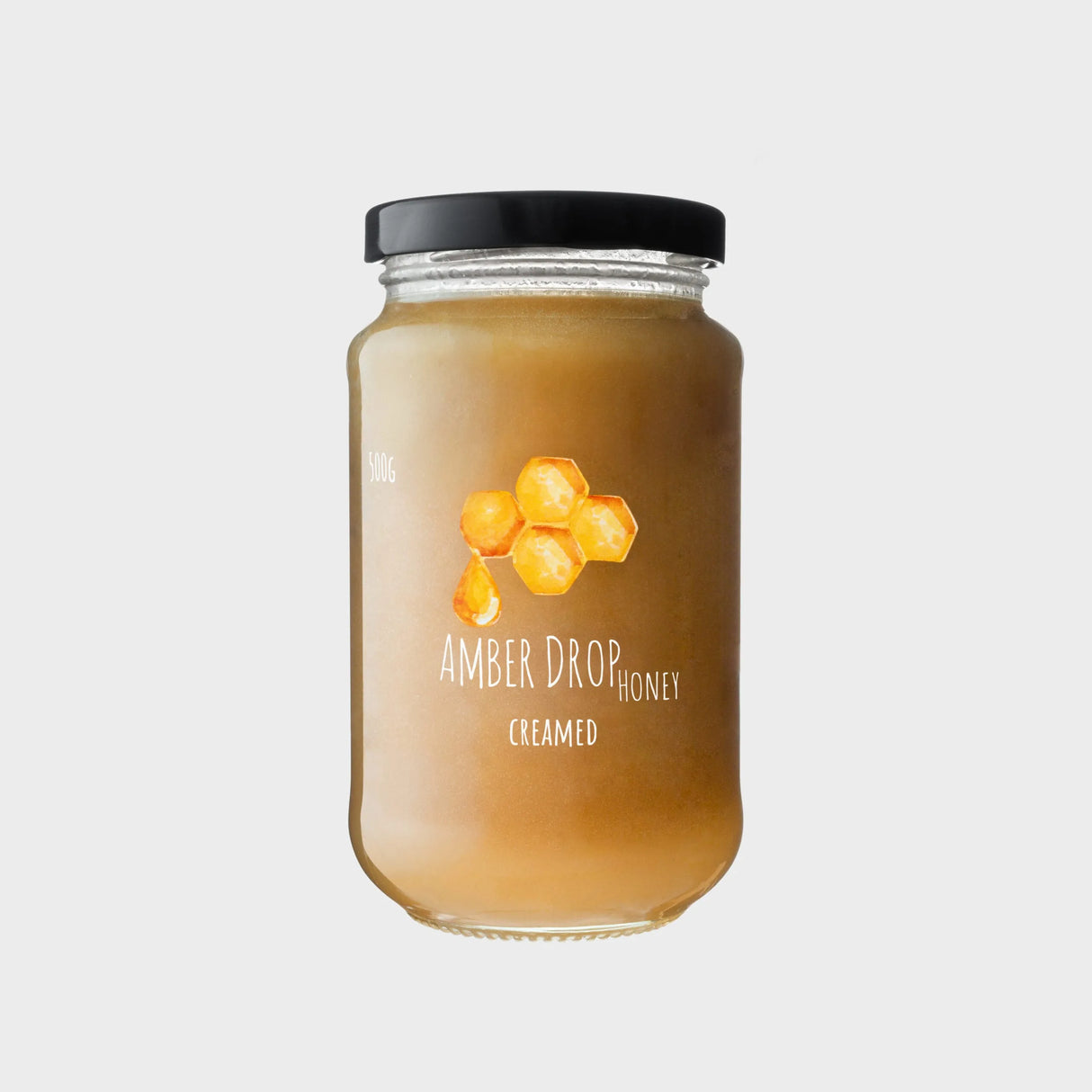 Honey - 100% Raw - 500g Creamed - Locally Sourced (Amber Drop)
