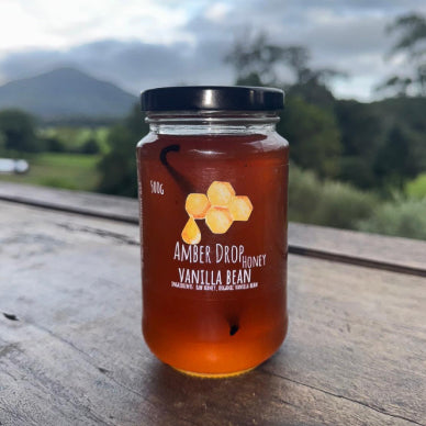 Honey - 100% Raw - 500g Vanilla Bean  - Locally Sourced (Amber Drop)
