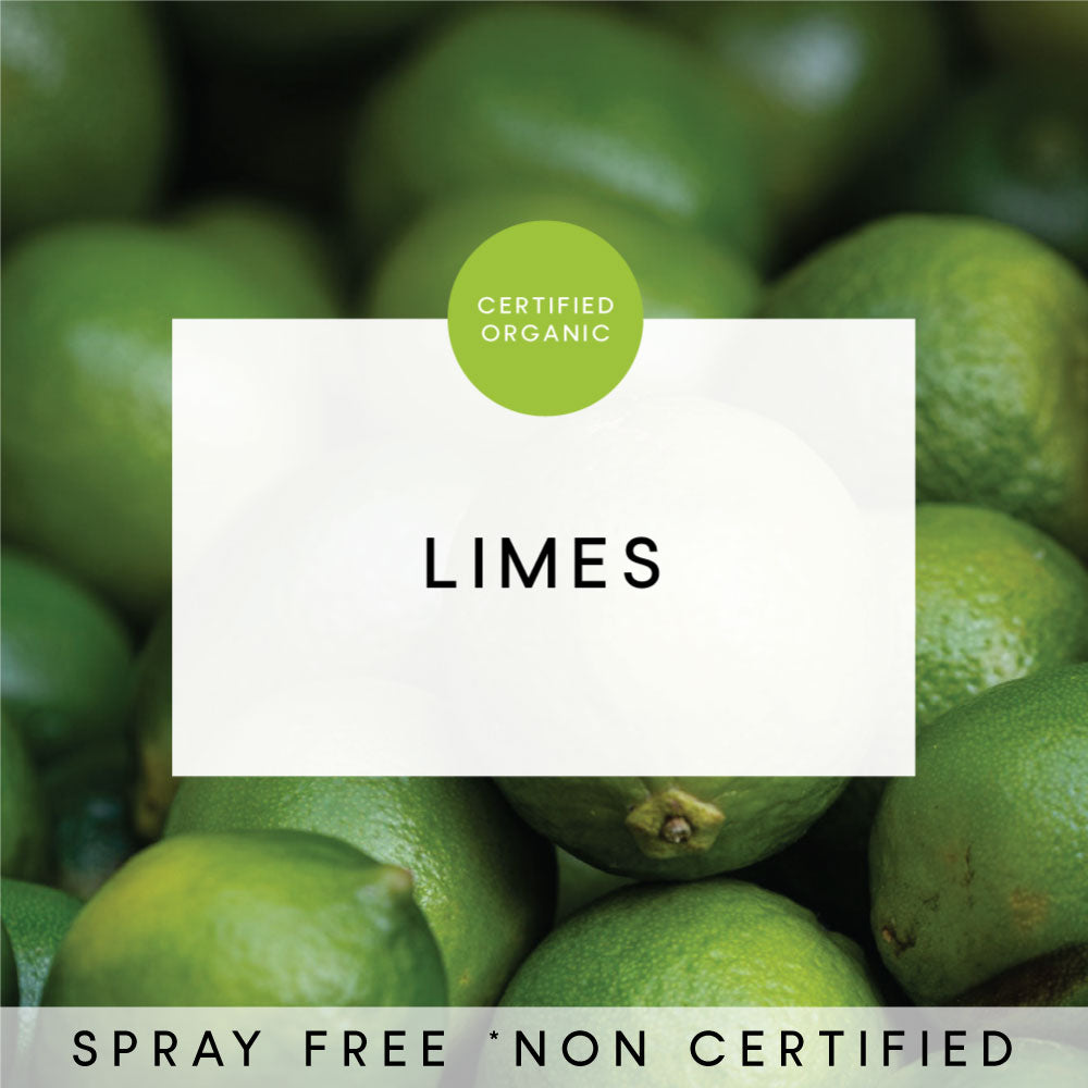 Limes - 250g - Spray Free *Non Certified -  Locally Sourced (Temagog Organic Farm)